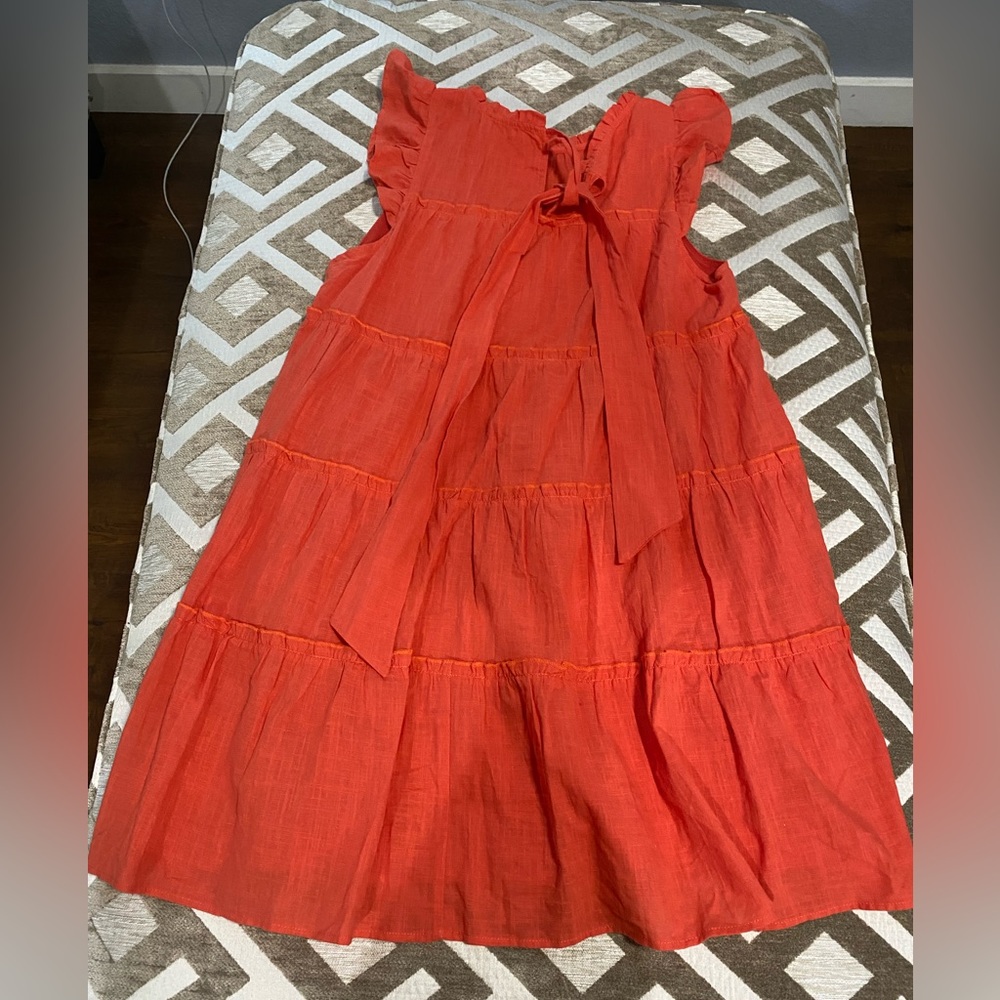 RUFFLE TRIM BABYDOLL DRESS - Picture 2 of 2